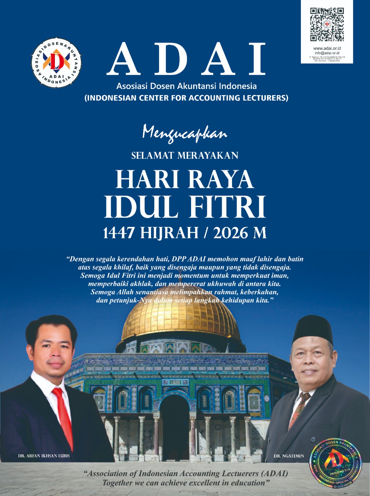 Ucapan Selamat Hari Raya Idul Fitri 1447 H dari ADAI untuk Seluruh Anggota di Indonesia
